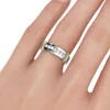 Szjinao Real 925 Sterling Silver Moissanite Ring Kvinnor Bröllop Promise Diamond Ringar Designer Lyxig Guldpläterad Dubai Smycken