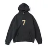 Mode Design Woolen Hoodies Classic Letter Flocking Printing High Street Loose Hoodie