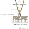 Pendanthalsband Topgrillz Hip Hop Men Women Iced Out Bling Cubic Zircon Preme Halsband Guld Silver Color Smyckesgåvor 4mm Tenni3733314