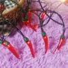 Strings LED Lâmpada solar Red Chilli Fairy String Suba