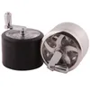 Hand Crank Tobacco Herb Rökning Grinder 4 Lager 63mm Stora Zink Alloy Grinders Cigarett Spice Crusher With Handle Sharpstone LLF8602