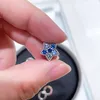 925 Plata esterlina brillante estrella azul de invierno para Navidad Charm Bead se adapta a pulseras de joyería de estilo Pandora europeo