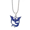 Anhänger Halsketten Metall Modeschmuck Halskette Anime Team Valor Mystic Instinct Logo Perlenkette für Fans Party Cooles Geschenk