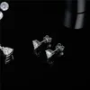 Stud The 925 Silver Pass Diamond Test Excellent Cut Total 1 Ct D Couleur Triangle Moissanite Boucles D'oreilles De Mariage Bijoux Créatifs