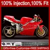 OEM Stock Red Body For DUCATI 748R 853R 916R 996R 998R 94-02 42No.33 748 853 916 996 998 S R 1994 1995 1996 1997 1998 748S 853S 916S 996S 998S 99 00 01 02 Injection Fairing