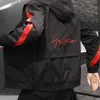 Мужчины с капюшоном бомбардировщик весна осень мужская повседневная улица стройная ветровка высокого качества куртка мужчина одежда пальто 211013