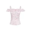 Jupes Princesse Douce Lolita Jupe Ensemble Bonbons Pluie Été Rafraîchir Style Japonais Mignon Hors Épaule Rose Hauts Arc C16AB6108