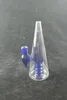 blue triangular flask Glass hookah oil rig smoking pipe, bong 14mm joint factory outlet welcome to order