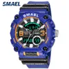 SMAEL mode hommes Quartz montre numérique marque de luxe double affichage horloge étanche militaire Sport montre-bracelet Relogio Masculino G1022