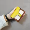 Card Holders Small Wallet Women's Short European And American Simple Color Contrast Multi Slot Compact Folding