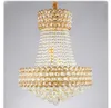 Luxury K9 Crystal Chandelier Lighting D50cm Chrome Living Room Light Fixtures Avize Luster 90-240V Chandelier Lamp2322