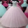 فساتين Quinceanera 2021 متواضع باتو الحلو 16 الكرة ثوب حقيقي صورة الرباط القوس حفلة موسيقية العباءات الساتان vestidos دي 15