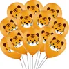 Décoration de fête 10 pièces dessin animé motif Animal ballon Jungle Safari anniversaire ballons pour fournitures forestières