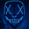 NzzHalloween máscara led iluminar engraçado máscaras o ano eleitoral de purga grande festival cosplay traje suprimentos máscara de festa mar frete zzd7901