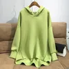 Felpe con cappuccio da donna Felpe Felpa da donna Autunno Coreano Sottile manica lunga Cerniera laterale Harajuku Pullover larghi oversize Donna