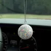 Decorações de interiores Pingente de carro Creative Auto Decoration Retrovisth espelho pendurado ornamentos Bling Rhinestone Ball-Styling Acessórios