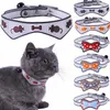 Fashion Silicone luminous Dog Cat Collar Breakaway with Bell and Bow Tie Adjustable Safety Kitty Kitten Small Dogs Pet Collars Mouse Brown