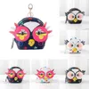 Cartoon Eule Form Schlüsseltasche Designer Kinder PU Leder Geldbörsen Schlüsselring Beutel Schlüsselbund Reißverschluss Geldbörse Münztaschen Rucksack Umhängetasche Anhänger Charms Kopfhöreretui G66BRX9