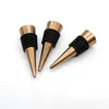 Gold Silver Metal Metal Rampa de Vinho Relino Reutilizável Liga de Liga de Zinc Stoppers Tools Garrafas de álcool Silicone Plug Kitchen BH5059 T8403075