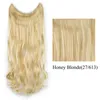 22 26 inches Wave Loop Micro Ring Hair Extensions Synthetic High Fish Line Weaving Weft 17 Colors FL016