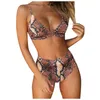 Costumi da bagno da donna Costumi da bagno da spiaggia da donna Stampa a righe Push up imbottito Set bikini a 2 pezzi Costumi da bagno Abbigliamento da spiaggia e abbigliamento da spiaggia