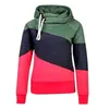 Kvinnor Hoodie Sweatshirts Höst Vinter Fahion Patchwork Långärmad Plus Storlek Ladies Pullovers Casual Warm Hooded Toppar 210805