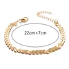 Bohemian Arrow Anklet Bracelet for Women Metal Chain Sequin Anklets Summer Beach Female Barefoot Leg Jewelry