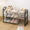 Simple Multi Layers Shoe Rack Dormitory Shelves Household Living Room Detachable Space-Saving Metal Holder Organizer Accessories 210811