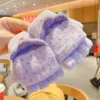 Children's Finger Gloves Five Fingers Gloves Winter Children 0-10 Years Old Girls Soft Half Finger Cover Animal Cashmere Warm Fleece Outdoor Mittens For Kids