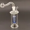 10mm mini led Bubbler small high quality new designglass oil rig bong with silicone hose and glass oil bowl