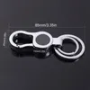 Keychains Men's Classic Leather Keychain Double Ring Car Business Creative Pendant Waist Hanging Key Holder Smal22