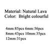 Andere kleurrijke lava -vulkanen Bright Ore Natural Stone 4/6/8/10/12 mm Ronde Spacers Losse kralen voor sieraden maken DIY -armbanden rita22