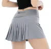 luyogasports tennisrok lu-02 yoga hardlopen geplooide sport gym kleding vrouwen ondergoed student fitness sneldrogend dubbellaags anti-blootstelling sexy shorts rokken