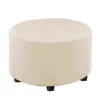 Tabouret rond Pouf Couverture Lavable Repose-pieds Protecteur Amovible Repose-pieds Chaise Housse pour Salon Chambre Canapé Couvre 211116