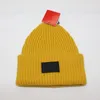 Homens Winter Beanie Marca Quente Gosquimes Europeu Americano Duplo-Camada Dobrado Malha Malha Mulheres Hat 7 Cores