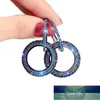 Hot Party Grand Cercle Boucles D'oreilles pour Femmes Simple Bleu Strass Double Rond Géométrique Boucle D'oreille Bijoux Cadeau 4 Couleurs Prix Usine Conception Experte Qualité