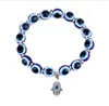 8mm 10mm Lucky Fatima Blue Evil Eye Charms Perlenstränge Armbänder Perlen türkische Pulseras für Frauen