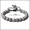 Perles, Strands Bracelets Bijoux Couleurs Agates Rondes Naturelles Cristal Pierre Perle Longueur De Corde Réglable Bracelet Tressé Pour Hommes Femmes Cadeaux