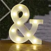 Luci luminose fai-da-te da 16 cm Lettera a LED Luce notturna Lettere creative Numero di alfabeto Lampada a batteria Decorazione romantica per feste