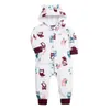 Pagliaccetto con cappuccio a maniche lunghe per bambini Boy Girl Winter Clothes Zipper Fleece 6-24M nato Costume generale 211011