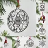 在庫クリスマスの装飾クリスマスメタルペンダント中空創造的な雪だるまペンダントクリスマスツリーの装飾品xu