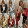 Women's Jackets Womens Sequins OL Office Suit Jacket Slim Fit Long Sleeve Coat Career Party Outwear Clothing