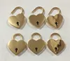 Valentine's Small Metal Heart Shaped Padlock Mini Lock with Key for Jewelry Storage Box Diary Book HandBags XB1