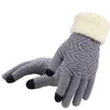 Gants tricotés de style hiver de mode d'hiver épaissir la laine chaude Cachemire massif gant d'entreprise pour cadeau
