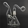 Mini Recycler DAB Rigger glasolja Burner Bong Recycler Bubbler Honeycomb Percolator Vattenrör med 14mm Joint Glass Oljebrännare