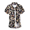 여름 한국어 패션 플로랄 셔츠 캐주얼 해변 반팔 중국 면화 꽃 셔츠 큰 크기 5xl 6xl 7xl 210528