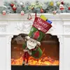 New Year Handicraft Christmas Sock Decorations Gifts Santa Snowman Socks Household Festive Party Tree Pendants Cartoon Elk Claus Snowflake Kids Present Toys Bags