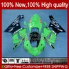 Full Fairings för Kawasaki Ninja ZX600C ZX-600 ZX 6R 600c 6 R ZX636 05-06 Bodywork 7NO.55 ZX-636 600 CC ZX6R 05 06 ZX600 ZX 636 ZX-6R 2005 2006 OEM Bodys Kit Grönt lager