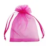 25pcs/lot Organza Jewelry Bags Packing Drawable Wedding Gift Bag Sachet Christmas Support Printing Logo