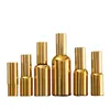 Gold Glass Bottle Cosmetic Packaging Serum Lotion Pump Spray Bottle Atomizer 5ml 10ml 15ml 20ml 30ml 50ml 100ML Essence Emulsion Perfume Refillable Vials